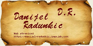 Danijel Radunkić vizit kartica